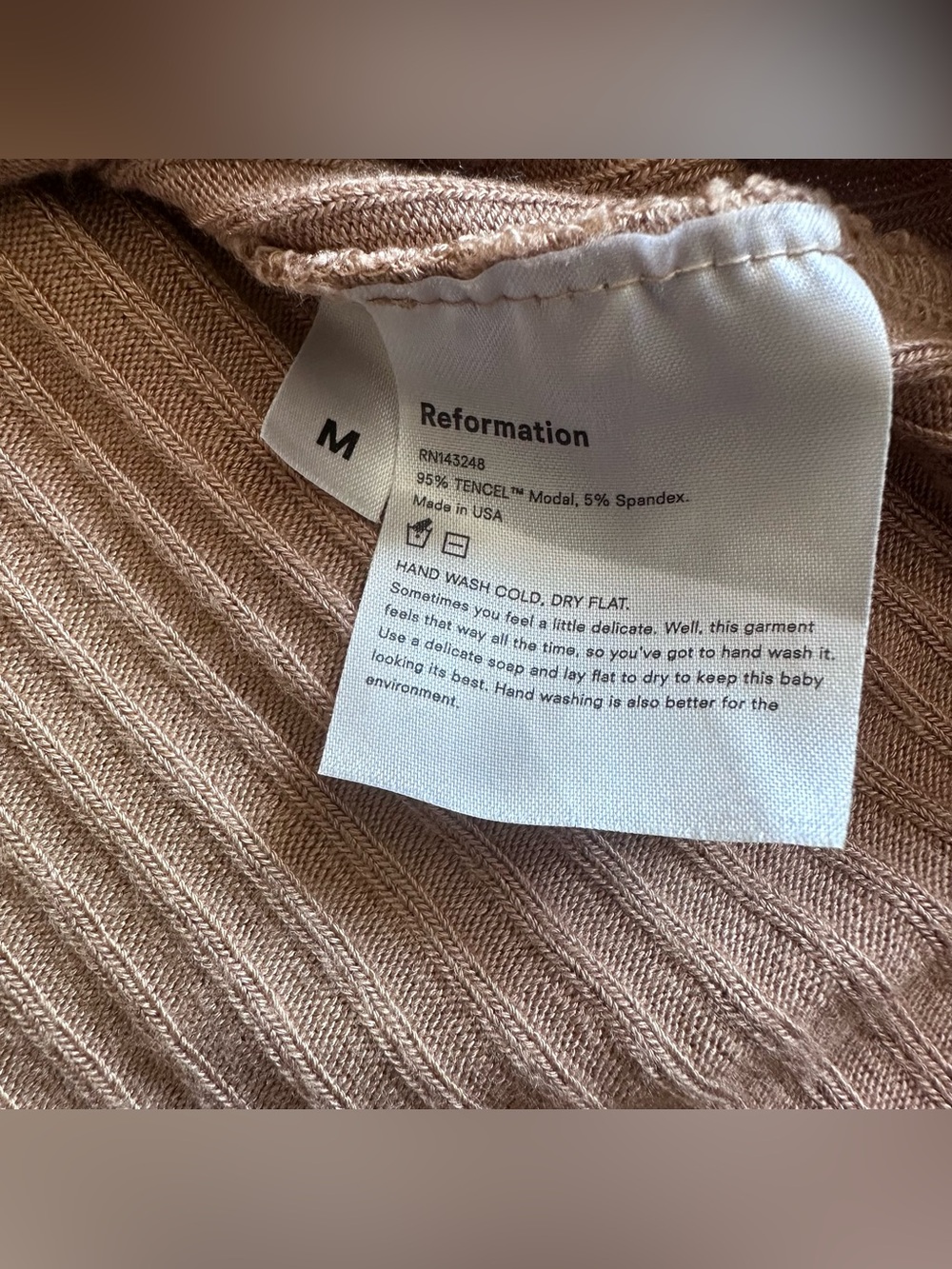 Reformation Ribbed Button-Front Top - Picture 5 of 8